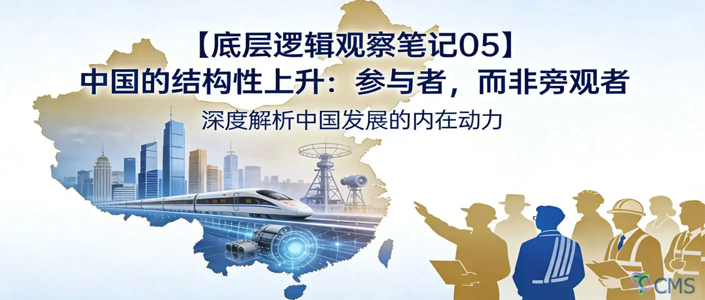 【底层逻辑观察笔记05】中国的结构性上升：参与者，而非旁观者
